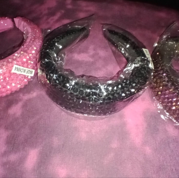 NWOT Multi Color Shimmery Rhinestone Headbands - Picture 3 of 7